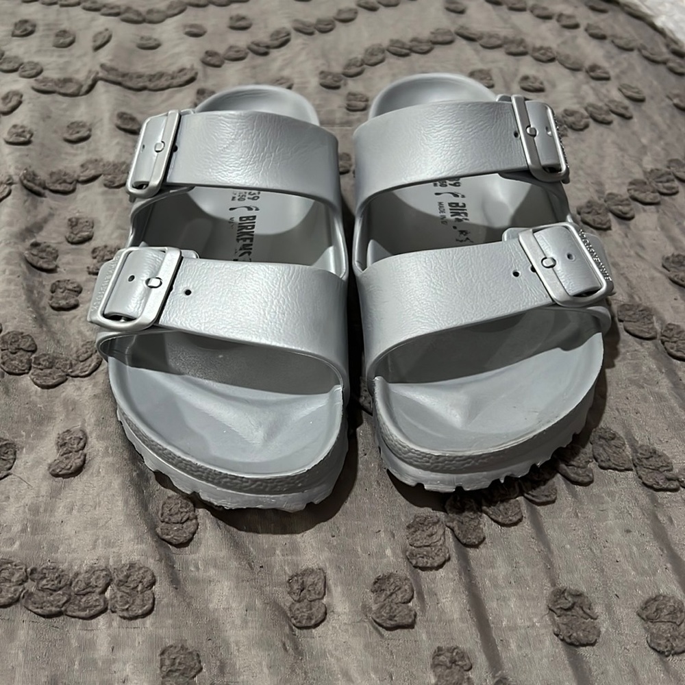 Silver Birkenstocks